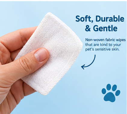 Petivo Pet Eye Wipes – 130 Pcs | Gentle Tear Stain & Eye Cleaning Wipes for Dogs & Cats