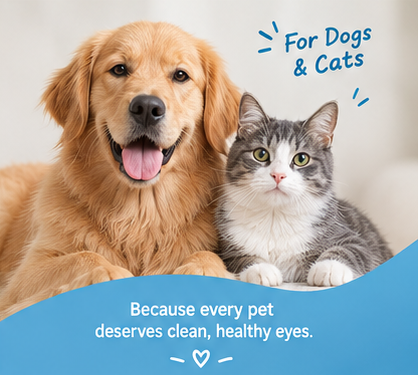 Petivo Pet Eye Wipes – 130 Pcs | Gentle Tear Stain & Eye Cleaning Wipes for Dogs & Cats