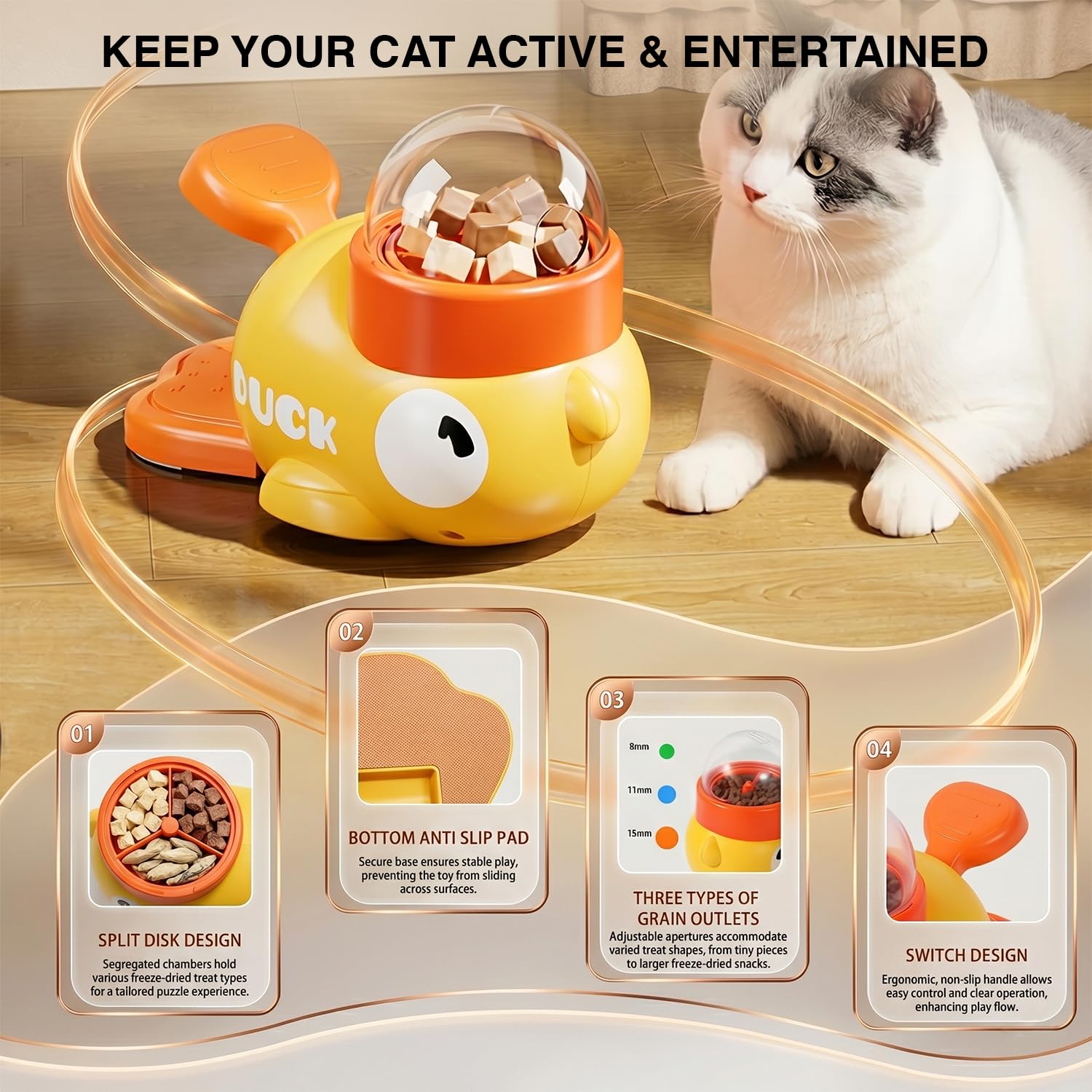 Interactive Dog Puzzle Feeder & Treat Dispenser | Slow Feeder IQ Toy for Mental Stimulation | Anti-Gulping Food Puzzle for Dogs